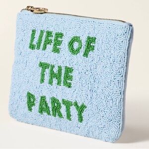 Kate Spade Blue and Green Beaded Clutch